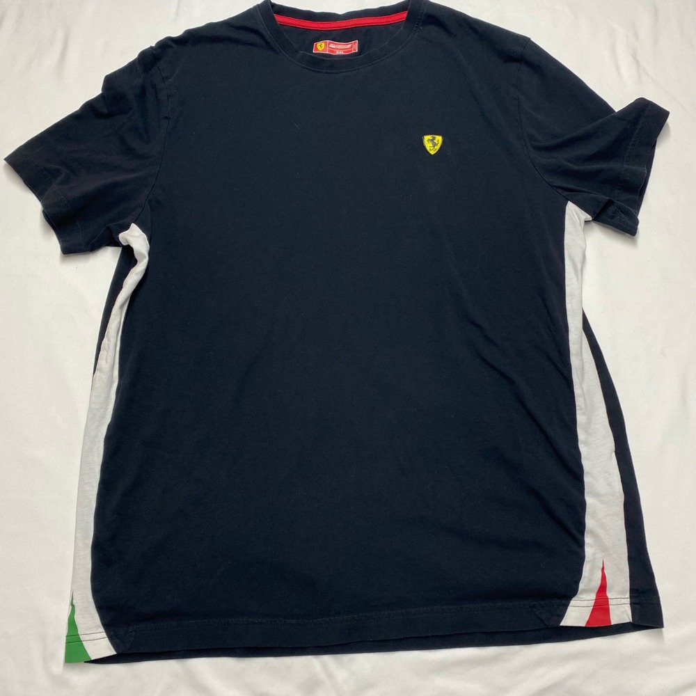 Scuderia Ferrari Mens XXL Black Short Sleeve T-Shirt Logo Racing F1
